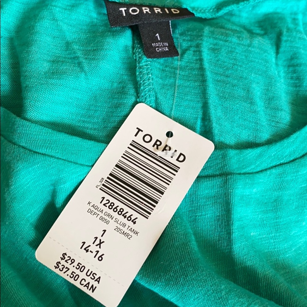NWT TORRID Aqua Slub Knit Tank - Picture 8 of 8
